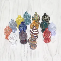 US Color Smoking Wig Wag Carb Cap Colored Unique Universal Glass Bubble Caps For Quartz Banger Nails Glass Bongs Dab Rigs
