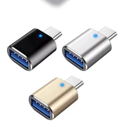 USB-C USB 3.1 Tip C Erkek-USB 3.0 dişi Veri Dönüştürücü LED Işık Adaptörü Işık Veri Adaptörü Dönüştürücü OTG