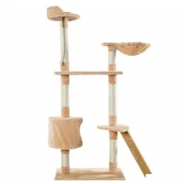 Arranhadores 60 polegadas Gatinho Pet House Hammock Cat Tree Tower Condo Scratcher QylDZJ bdenet2650