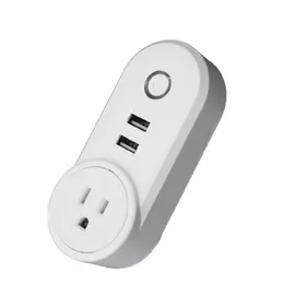 Wifi-Smart-Steckdose, Steckdose, Wand-USB-Ladegerät, APP-Fernbedienung, Alexa Echo und Google Home, Reiseadapter für iPhone