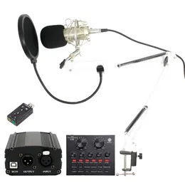 BM 800 Profesjonalny mikrofon skraplacza do komputera Audio Studio Vocal RreCording Karaoke Wywiad Mikrofon Mic Phantom Power