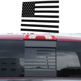 Rear Middle Window Stickers American Flag Sticker For Chevrolet Silverado 2014-2017