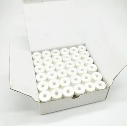 White Color Sideless Type L 75D/2 144PCS/BOX for Embroidery Machine Pre-wound Bobbin Thread1