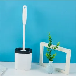 Silicone WC toilet cleaning brush flat head soft soft brush with quick-drying fixed seat set WC accessories cleaning277a