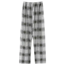 Męskie bawełniane długie spodnie w kratę dzianinowe spodnie do snu Męskie dno piżamowe pajęczyny Pajama dla mężczyzn Pijama Hombre Plus Size 201109