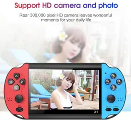 X1 Game Console Player Handheld Retro Game 4.3INCH Supportkamera, Video, E-bok-TV OUT VS X12 821 Fabriksuttag