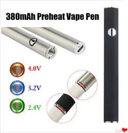 Bateria de pré-aquecimento máximo de 350mAh de tensão variável eCigs Bottom Charge com USB 510 Vape Pen Battery for Oil Cartridges Vaporizer Pen