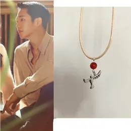 925silver Snowdrop same Jung Hae In pigeon Korean drama necklace 2022 new lucky clavicle chain for men women gift