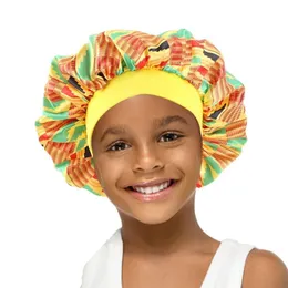 Band Afrikanischer Musterdruck seidige Mütze Ankara Mütze Nachtschlafmütze Haarausfallmütze Damen Turban Kopfbedeckung