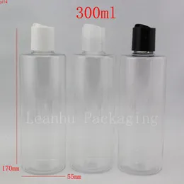 300ml x 20 Skivskruvkåpa kosmetikflaska, plastbehållare, Rensa tomma flytande tvål Shampooflaskor 10 oz transparent flaskhigh kvalit