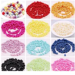 DIY Perlen 6 mm*100pcs Süßigkeit Farbe Absahme Perle gerade Loch Runde Perlen lose Perlen Ringarmband Halskette Acc jllvct