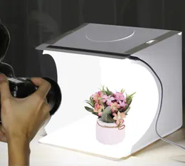 PuLuz Booms 20 cm vikbar b￤rbar 550 lm Ljus Fotobelysning Studio Shooting Tent Box Kit med 6 f￤rger bakgrunder