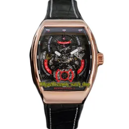 Мужская коллекция Revolutio 3 V 50 V 45 SC DT автоматические мужские часы черный скелет набор 316L из нержавеющей стали розовый золотой корпус кожаный резиновый ремешок вечности спортивные часы