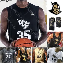 Custom UCF Knights Баскетбол Джерси НКАА колледж Коллин Смит Часар Дежесус Дарин Зеленый младший Дрон Инграм Дре Фуллер младший Фрэнк Берц Махан