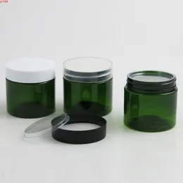 60G пустые путешествия зеленые домашние животные кремовые бутылки JARS 2oz Refillable косметическая упаковка с пластиковыми крышками белая черная крышка 50 шт.