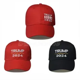 스톡 트럼프 2024 모자 면화 선 스크린 야구 모자 조절 식 버클 자수 편지 미국 캡 야외 스냅 백 xu