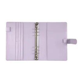 A6 11 Färger Creative Färgglada Macarons Binder Hand Ledger Notebook Shell Loose-Leaf Notepad Planner Organizer Binder Journal