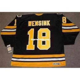 Nieuwe truien Mens John Wensink 1978 CCM vintage weg retro hockey jersey vintage lange mouwen