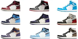 Authentic 1 High OG Trophy Room Chicago Shoes Union Los Angeles Black Toe 1S Obsidian UNC Defiant LA to Dark Mocha Not for Resale Men Women Outdoor Sneakers With Box