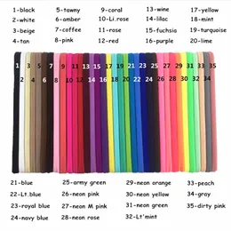 100Pcs/Lot 35 Color In Stock 10mm Newborn Skinny Stretchy Nylon Headband Soft Solid Elastic Head Wrap DIY Headwear Supply HD19 LJ201226