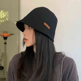 2021 Panama Spring Summer Women's Bucket hat for teens Cotton hat for girl Sautumn and Winter Fashion hip Hop hat Cap G220311