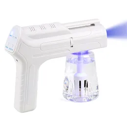 2021 Newest 2 In 1 Hypochlorous Acid Generator Electrolytic Disinfectant Nano Spray Gun Wireless Fogger Sprayer UV Light