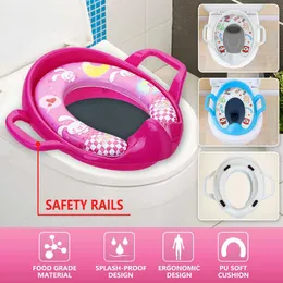 Child Toddler Kids Portable Safety Seats Soft Toilet Training Trainer Potty Seat Handles Urinal Cushion Pot Chair Pad Mat 201117