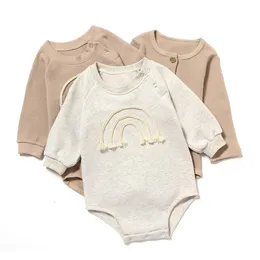 Newborn Jumpsuit Long sleeve Triangle Ha Clothing Baby Romper Suit Pure Spring and Autumn Baby Climb Clothes ZYY461