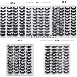 20 Pairs/Boxed 3D Faux Mink Lashes 6D Mink Eyelashes Natural Curly Handmade Eyelash Extension Fluffy False Eyelashes Full Strip Eye Lashes