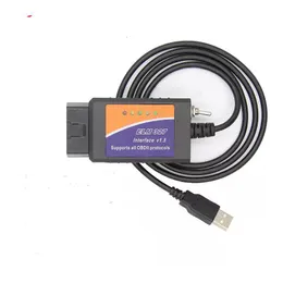 30 stks / partij ELM327 USB-diagnostische kabel met schakelaar voor foccus forscan voor elmconfig