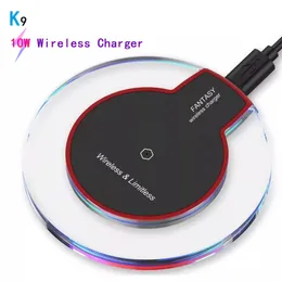 K9 Wireless Charger 10W Quick Charging Crystal Base Charger For iphone Samsung Huawei XiaoMi Smart Phone