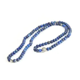 New Fashion Stone Beaded Halsband Smycken Kvinna Partihandel 5st / Parti 6mm Natursten med CZ Ball Halsband Män Hängsmycke Smycken