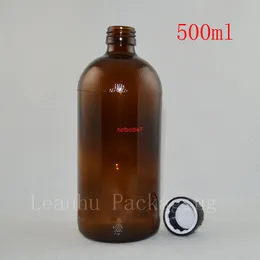 5pcs 500ML special Brown mechanism oil bottles with black plastic cap ,500cc container,glass Cosmetic Packaging bottlehigh qualtity