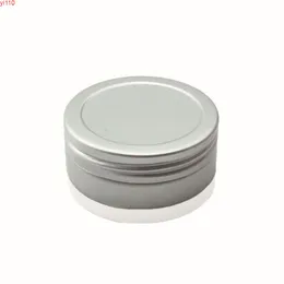 25 ml kosmetisk ljusprovburk Tomma aluminiumförpackningsbox Refillerbara hudvårdsbehållare med fönsterskruvluckan kan 50pcsgoods