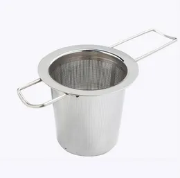 Återanvändbar Rostfritt Stål Tea Silter Infuser Filter Korg Fällande Tea Infuser Basket Tea Silter För Tekanna Sn3679