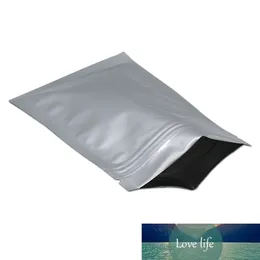 1000Pcs Silver Pure Aluminum Foil Tear Notch Zip Lock Packaging Bag Snack Nuts Retails Zipper Pouches Storage Bags