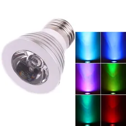 أفضل بائع E27 3W 85V-265V 16-Color التحكم عن بعد عكس الضوء LED أضواء كاشفة جديدة وعالية الجودة LED الأضواء الإضاءة الداخلية