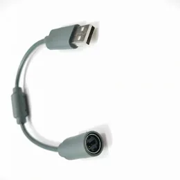 Xbox 360 Denetleyicileri Değiştirme Parçası için Gri Kablolu Denetleyici USB Ayrılık Adaptör Kablo Kablosu