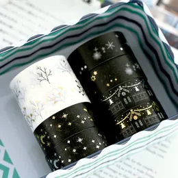 1,5 cm * 5m Stars Snowflake Boże Narodzenie Bullet Journal Handlowe Taśma Klejąca DIY Scrapbooking Naklejka Etykieta Papiernicze japońskie