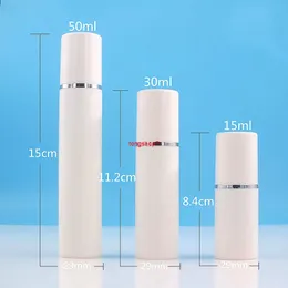 10pcs 15ml 30 ml 50ml 투명 빈 진공 airless 플라스틱 로션 크림 병 컨테이너 여행 크기 펌프 핑