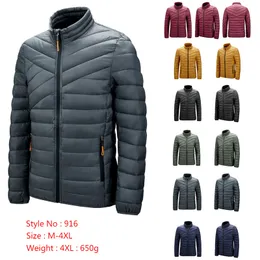 E-Baihui 2021 Asian Size Mens Down Parkas Cotton-Wyściełane Odzież męska Proste Dorywczo Topy Lekkie i ciepłe bawełniane wyściełane ubrania 916