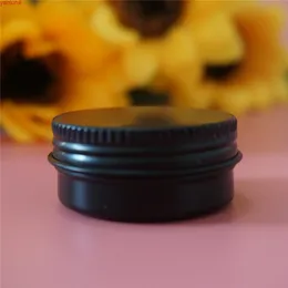 10g Portable Empty Aluminum Box Metal Tin Cans 10ml Cosmetic Round Cream DIY Refillable Jar Tea Pot Black Containershigh qualtity