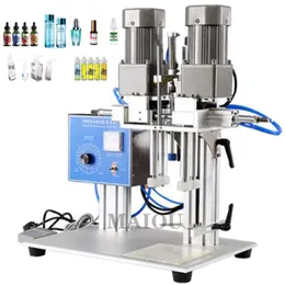 E-juice E-flytande skrivbordsutlösningslock CAPER Twist Tätning Plastglas Dropper Tute Pouch Bottle Capping Machine