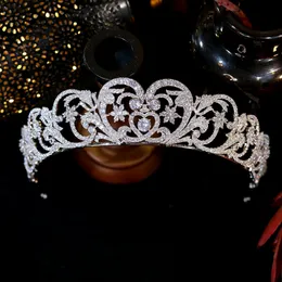 Europejska panna młoda Księżniczka Diana Crown Crystal głowa biżuteria