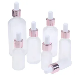 5-100ml Frosted Glass Dropper Bottle Essential Oil Bottles with Eye Droppers Perfume Sample Cosmetic Containers