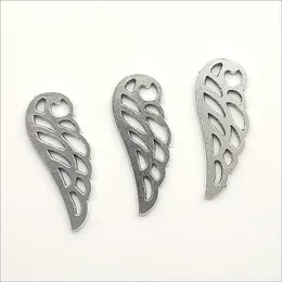 Los 100 stücke Angel Wing Tibetan Silber Charms Anhänger für Schmuckherstellung Ohrring Halskette Armband Schlüsselanhänger Zubehör 25 * 10mm