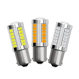 Unversal Turn Light Brake Signal Bulb 33SMD White Red Yellow 800lm 1156 1157 5730 5630 Car LED Lights
