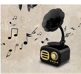 Retro Portable Bluetooth Speaker,Classic Phonograph Style Vintage Bluetooth Speaker,Strong Bass Enhancement,Loud Volume,Bluetooth 4.2,TF Car