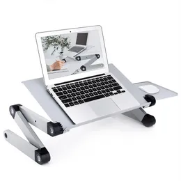 US Stock Justerbar höjd Laptop Desk står för sängen Portable Lap Foldbar Table Workstation Notebook Risergonomisk dator Tray183L
