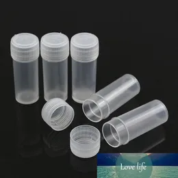 100Pcs 5ML Empty Travel Clear Sample Bottle Transparent Plastic Test Tube Plastic Storage Container